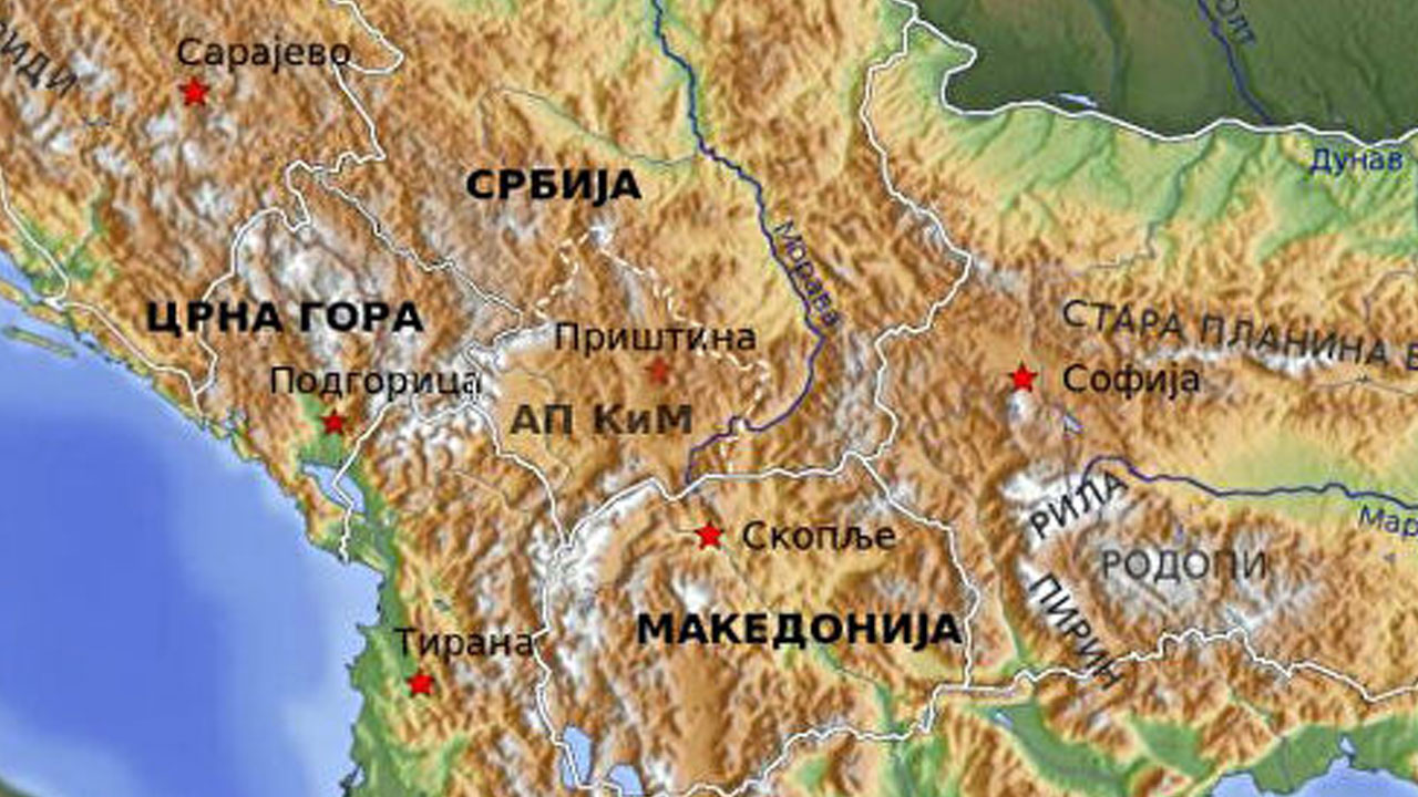 Северна Македонија-мапа